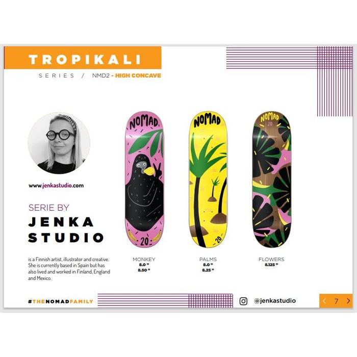 TERBARU skateboard deck Nomad tropikal