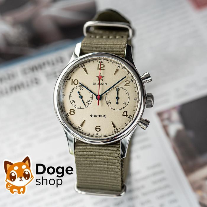 Sugess 1963 Chronograph Airforce Pilot Watch with Seagull ST19 Mechanical Movement Jam Tangan