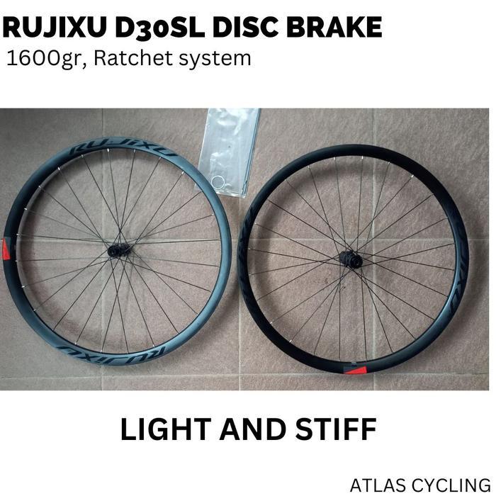 TERBARU Wheelset Rujixu Racing D30SL Ratchet System Disc Brake 1600gr 700c