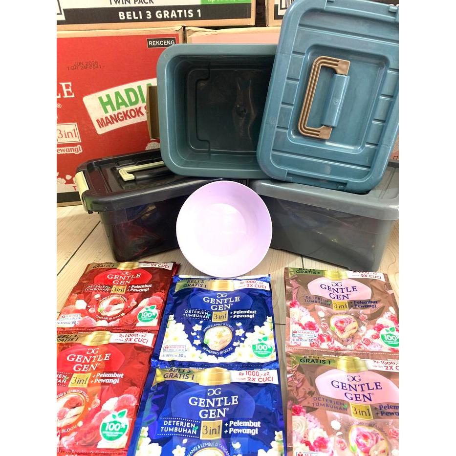Promo 20 Gentle Gen + 1 Box Container + 1 Mangkok- Detergen Cair + Box Container Autentik