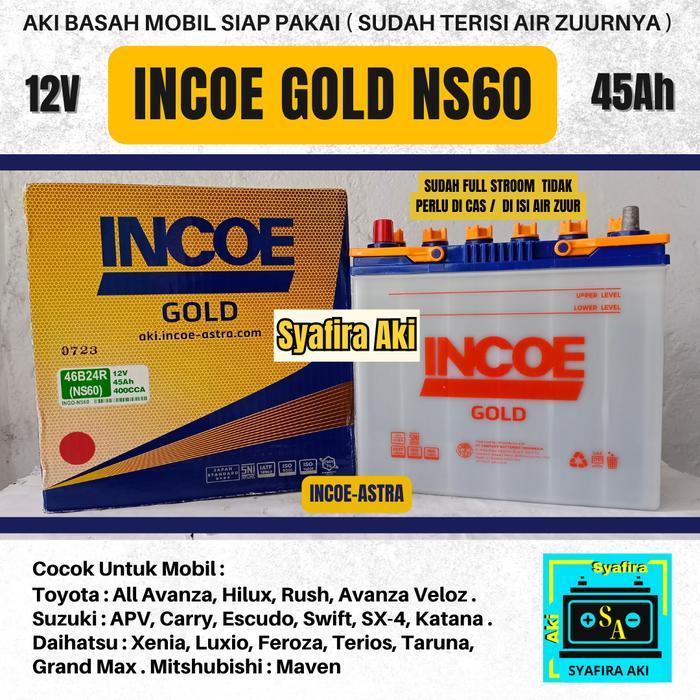 Aki Incoe Gold Ns60 12V-45Ah