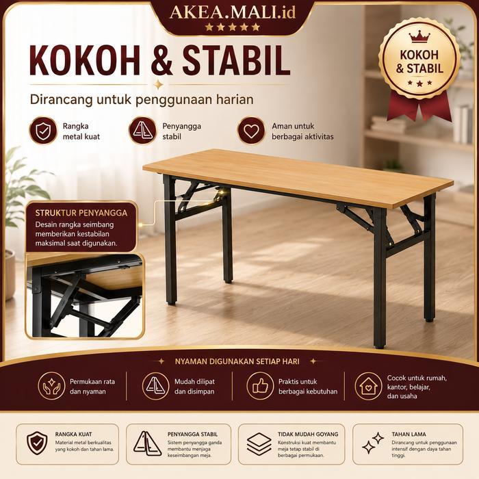 AK [COD] Flipper Table Meja Makan Lipat Set Koper Camping Outdoor Portable meja lipat meja lipat