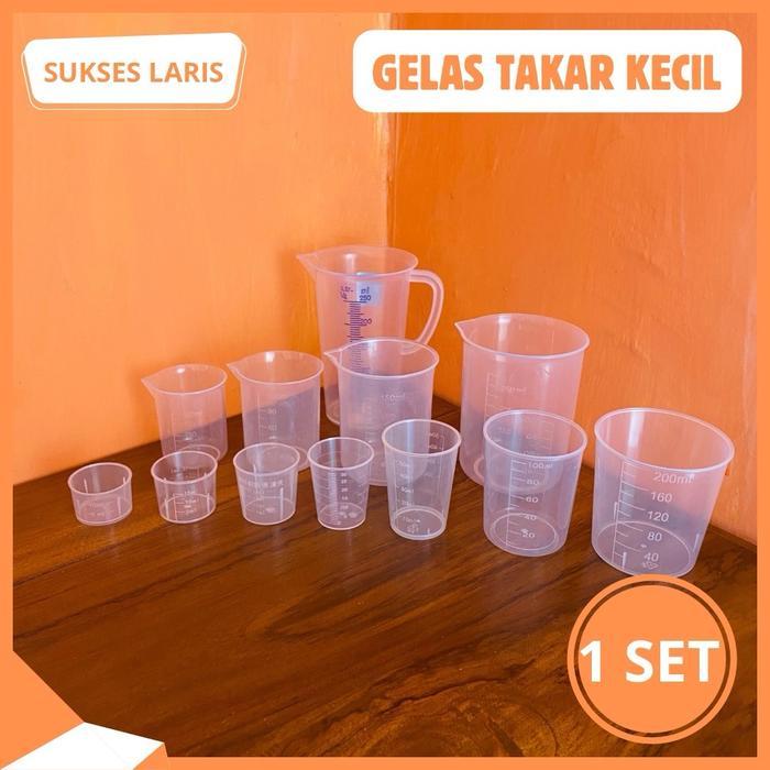 Sale Gelas Takar Kecil 1 Set Lengkap Gelas Ukur Kecil 1 Set Gelas Takar Gula Sirup Termurah