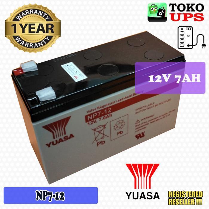 YUASA BATTERY AKI KERING UPS NP7-12 Yuasa 12V 7AH