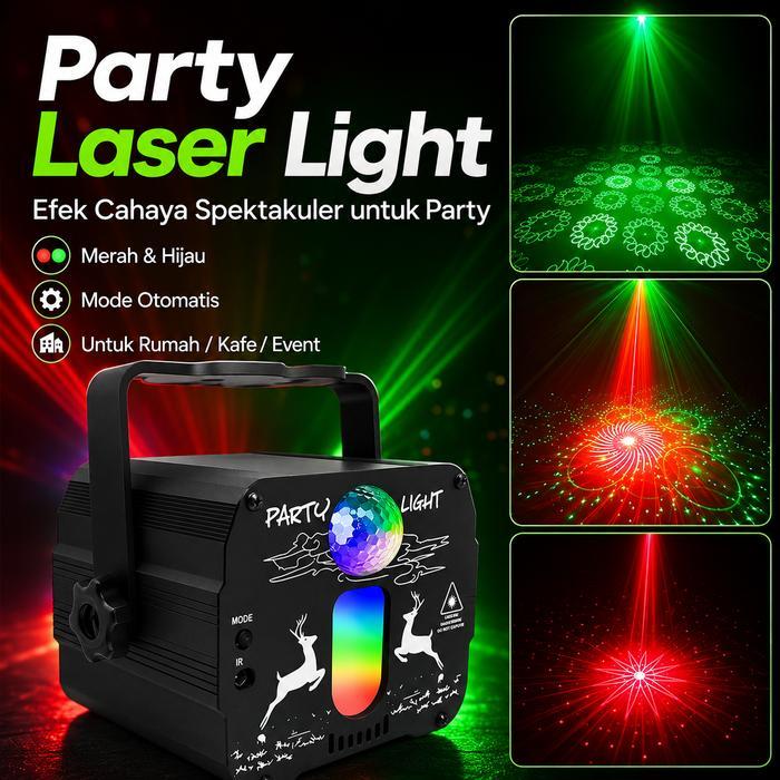 Lampu Laser Projector Lampu Panggung Laser Proyektor Disco RGB Party