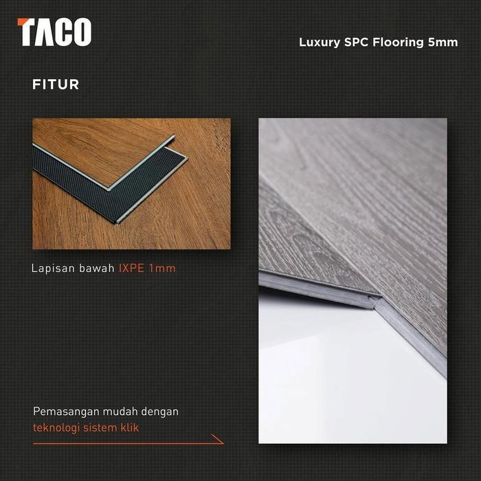 Taco Lantai Vinyl SPC Motif Kayu 5mm / Vinyl Taco SPC 5mm Motif Kayu