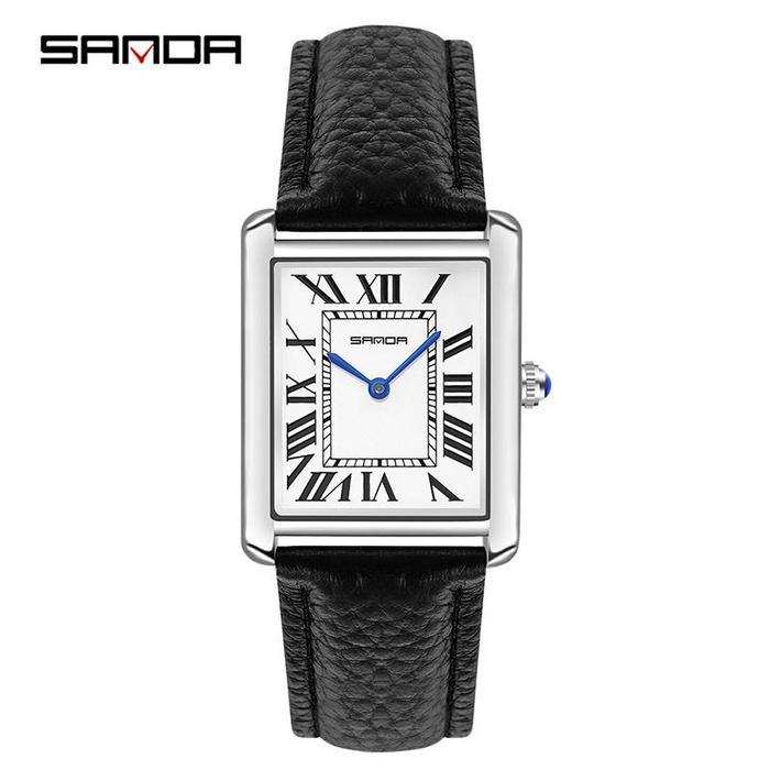 Jam Tangan Pria Analog Tali Kulit SANDA 1108L