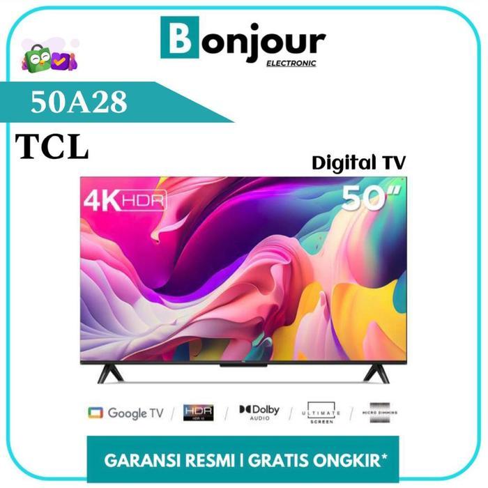 Google TV TCL 50A28 50" Inch Android Google TV 50 Inch 4K TV 50A28 TCL