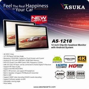 Headrest Asuka Android AS 1218 Clip On Android 12 Inchi harga 1 pcs