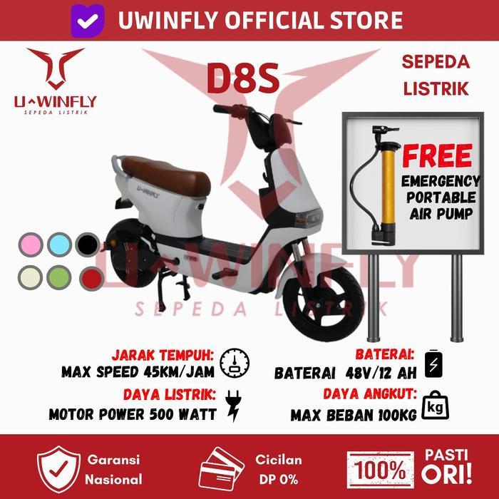 SEPEDA LISTRIK UWINFLY D8S DRAGONFLY D8S - PINK