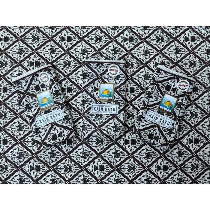 Kain Jarik Batik Putih Pekalongan 205X105 Cm Jarik Panjang Halus Ikan Mas