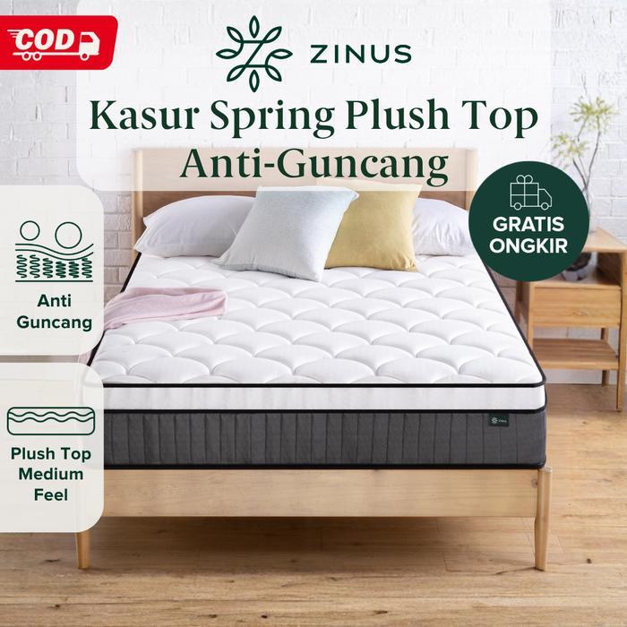Kasur Zinus, Spring Bed Zinus, Plush Top, Euro Top, Motion Isolation, Mattress In A Box, Kasur