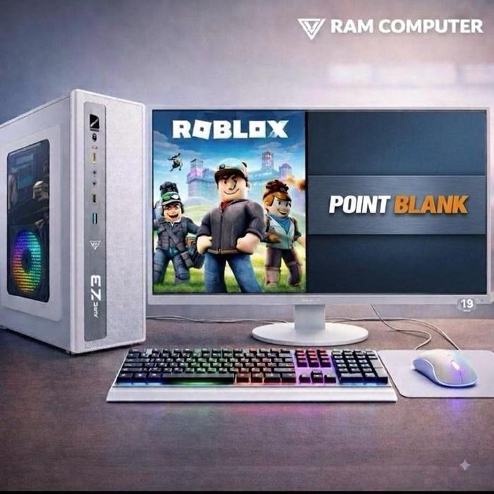 PC Rakitan Hemat | Cocok untuk Roblox | Cocok untuk Point Blank I Siap Pakai Fullset - 8GB, PC ONLY