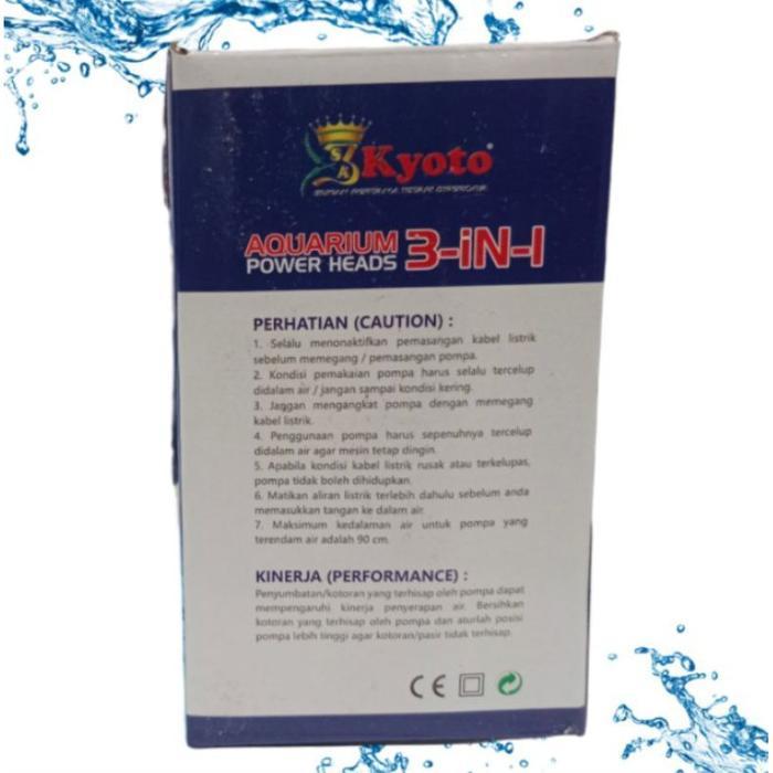 READY Pompa aquarium hidroponik kolam kecil KYOTO KT 1200S