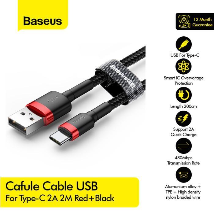 TERLARIS BASEUS cafule Cable USB For Type-C 2A 2M CATKLF-C