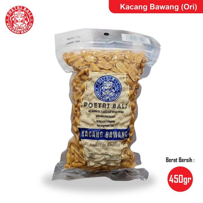 Poetri Bali - Kacang Bawang Original 450gr Cemilan Keluarga Kacang Bawang Putih Melimpah