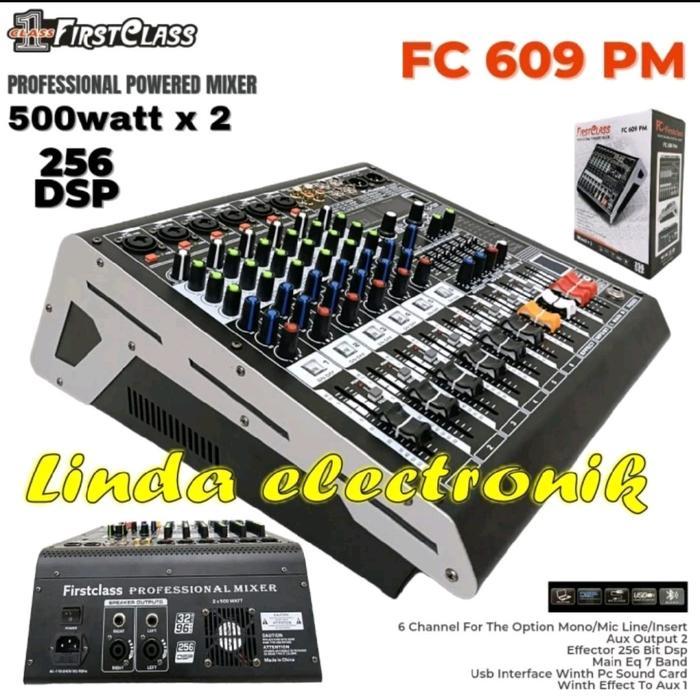 Power Amplifier Firstclass Fc609Pm / Fc 609 Pm / Fc609 Pm 500 Watt X 2 Pc Mixer #Gratisongkir