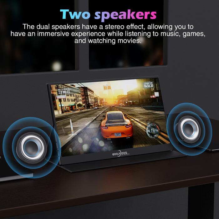 Premium Goojodoq Portable Monitor For Laptop 15.6'' 1920*1080P 4K Fhd Ips Display Portable Monitor