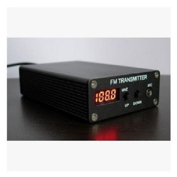 1MW 87-109MHZ STEREO PLL FM MP3 TRANSMITTER MINI RADIO STATION+ POWER SUPPLY + ANTENNA