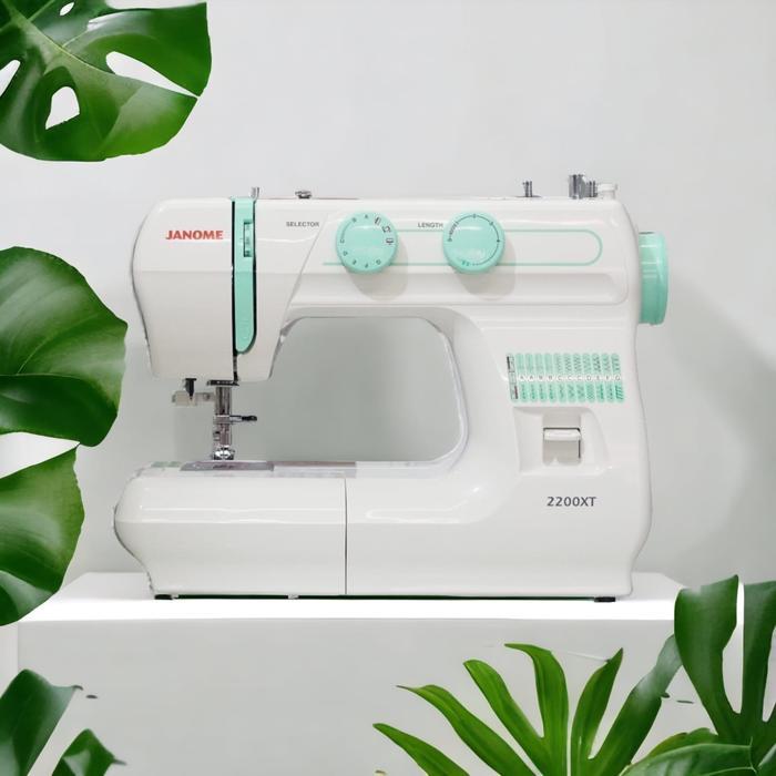 Janome 2200xt Mesin Portable - Hijau putih - janome fd216 - 2200xt