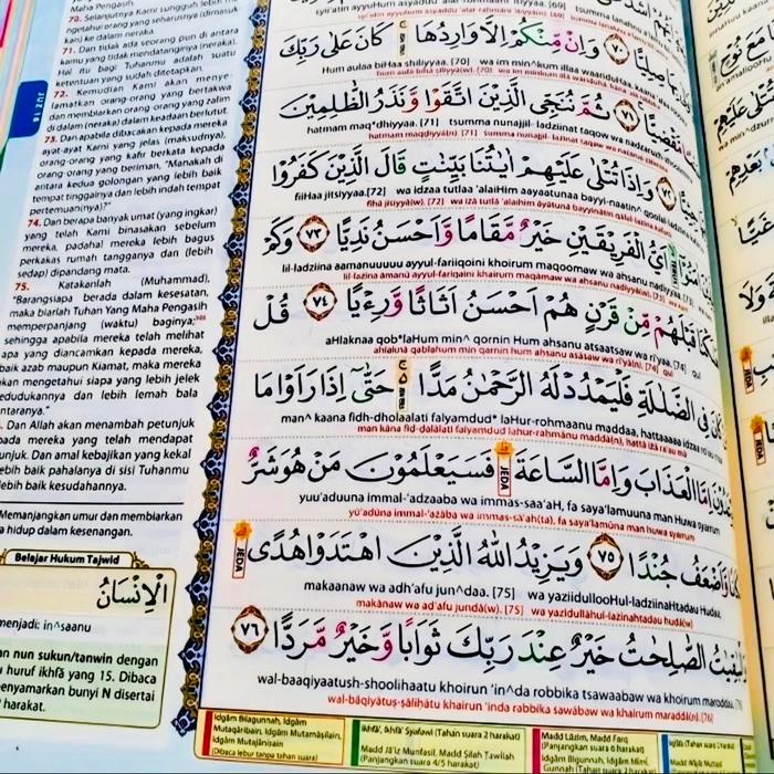 Permadani - Alquran Duo Latin A4 Al Madrasah Besar Perkata 30Juz Tajwid Alqosbah Terbaru 