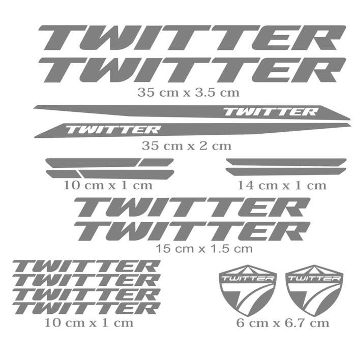 TERLARIS cutting sticker stiker sepeda TWITTER READY
