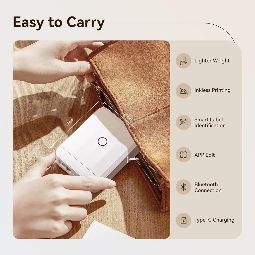 Niimbot D110 Label Printer Bluetooth Mini Adhesive Portable Smart Label Maker UV Without Ink For