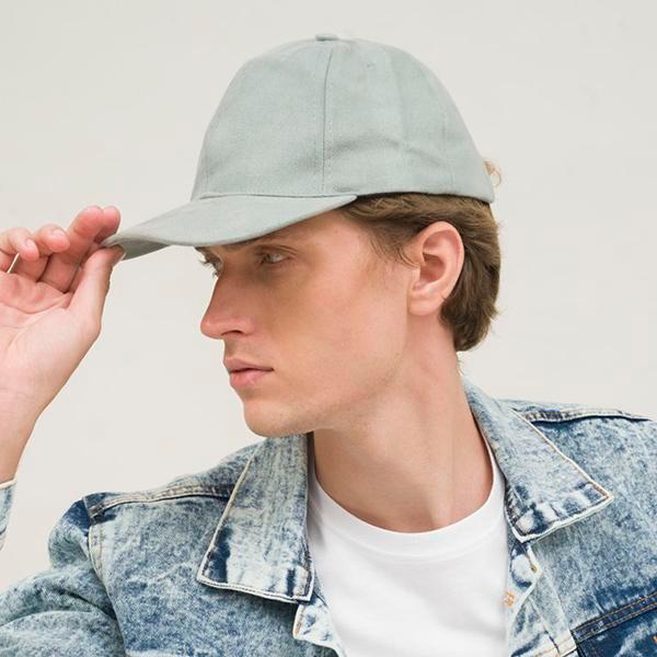 Topi Casual Polos Sport Besi Baseball Cap Tumblr Hat Abu lembut #Promo