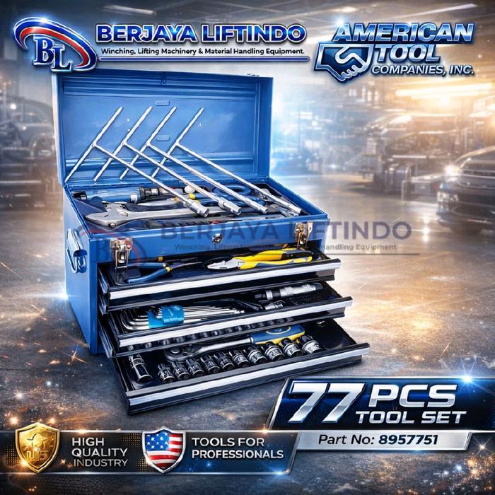 Tool box set 77 pcs American Tool 8957751 / 77 pcs tool set