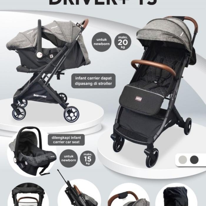 Stroler BabyDoes Driver TS Stroller Bayi Kereta Dorong Bayi Car Seat - grey