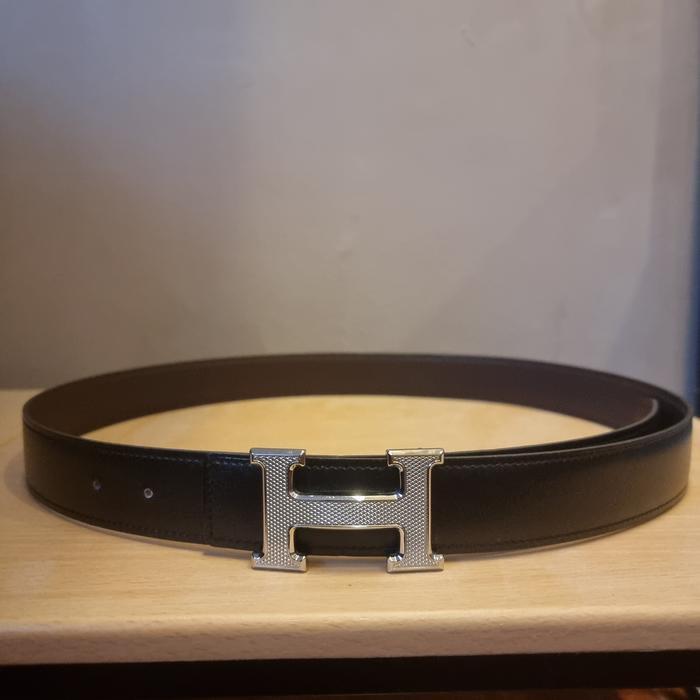 PROMO Hermes belt reversible black/ brown Original 105 cm; buckle 32mm