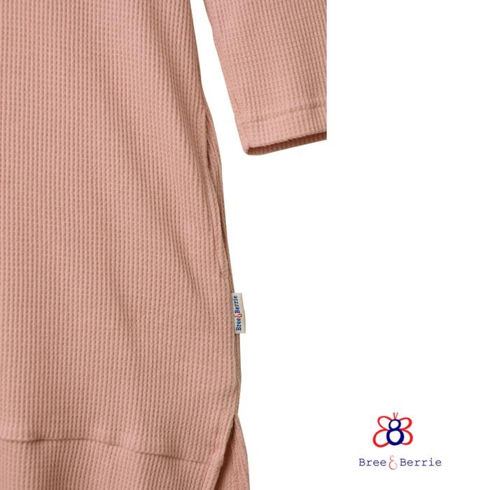 Bree&Berrie-Gamis Hoodie Couple Ibu dan Anak Katun Kaos/Knitt Motif Waffle-Divya-Muslim