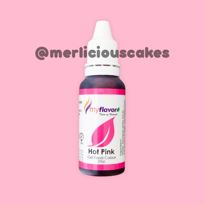 0tb6 Hot Pink Gel My Flavor Food Color Food Colour Pewarna Makanan