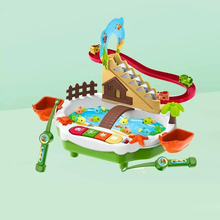 Happy Fishing 9941 2In1 3D Colorful Light - Mainan Anak Pancing Ikan Kode 1478