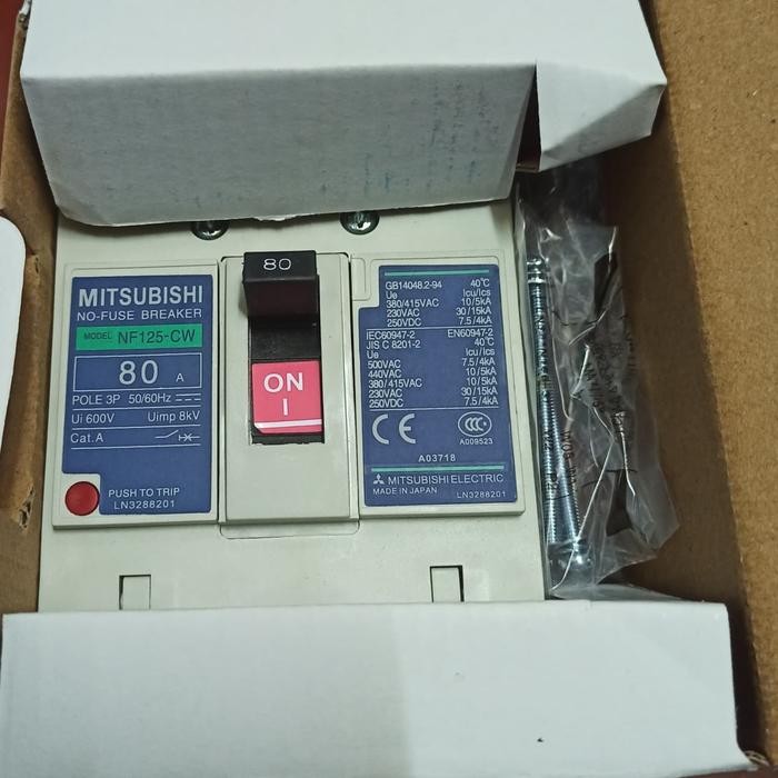 MCCB BREAKER MITSUBISHI NFB 3P NF-125CW 80A
