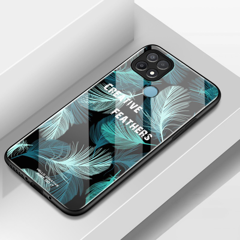 Casing Hp Untuk OPPO A15 A15s A35 4G Case Casing HP Softcase Kaca Cangkang Keras Silikon Tepi Lembut