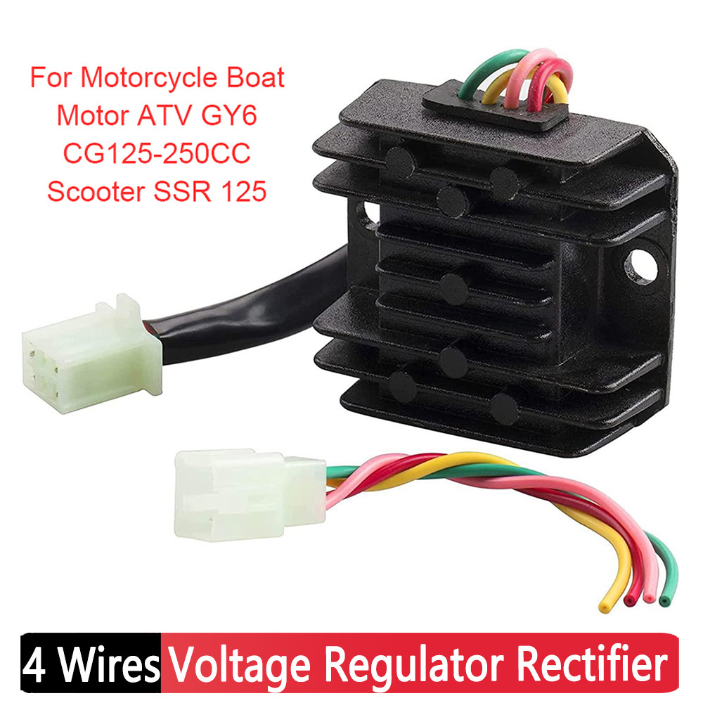 4 Wires Voltage Regulator Rectifier 4 Pins Universal Voltage Regulator Motorcycle Voltage Stabilizer