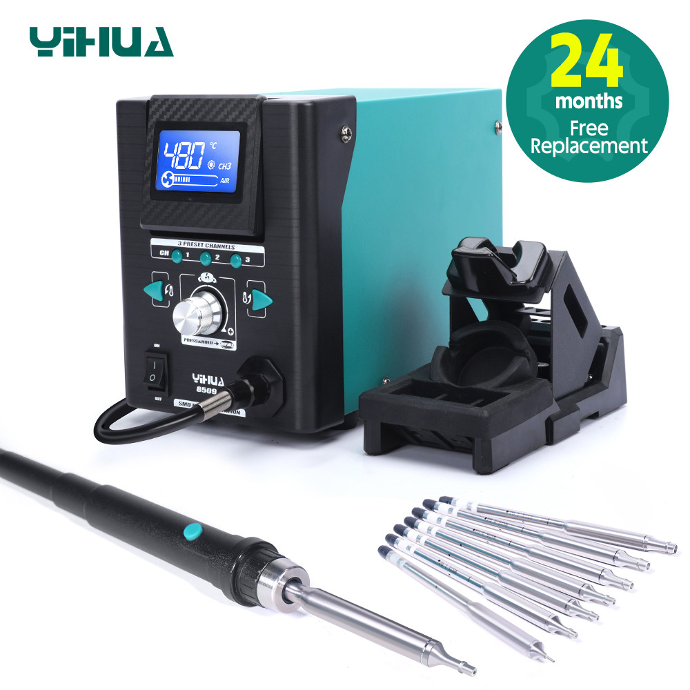 BEST PRICE YIHUA 8509-I Precision Hot Air Soldering Station 0.5mm Hot Air Nozzle Digital Display BGA
