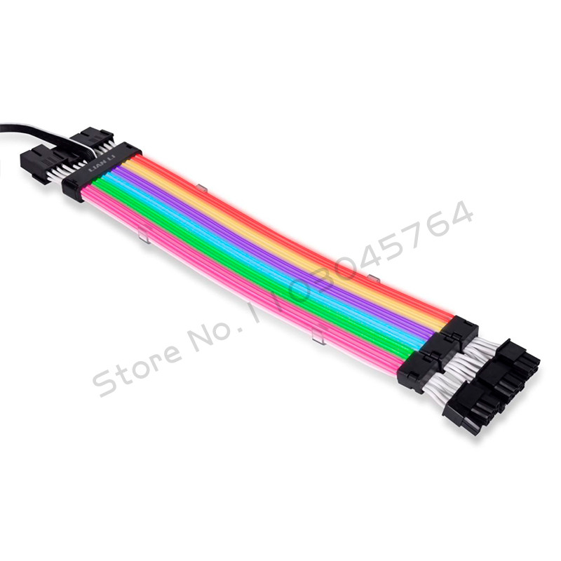 Lian Li Strimer Plus V2 PSU Extension Cable RGB ATX 24Pin GPU Dual Triple 8pin Soft & Removable SPV2