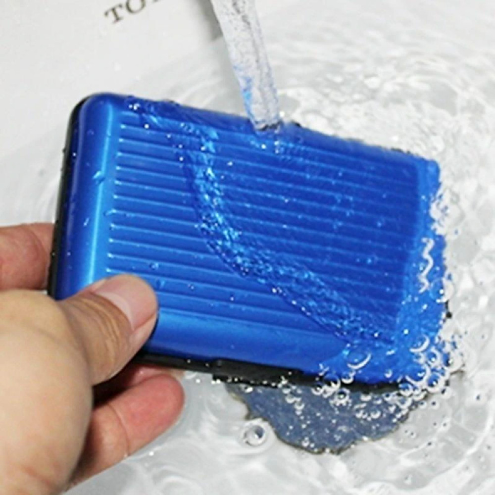 Credit Card Holder Wallet Metal Name Card Holder Waterproof Credit Card Protector for Women Men