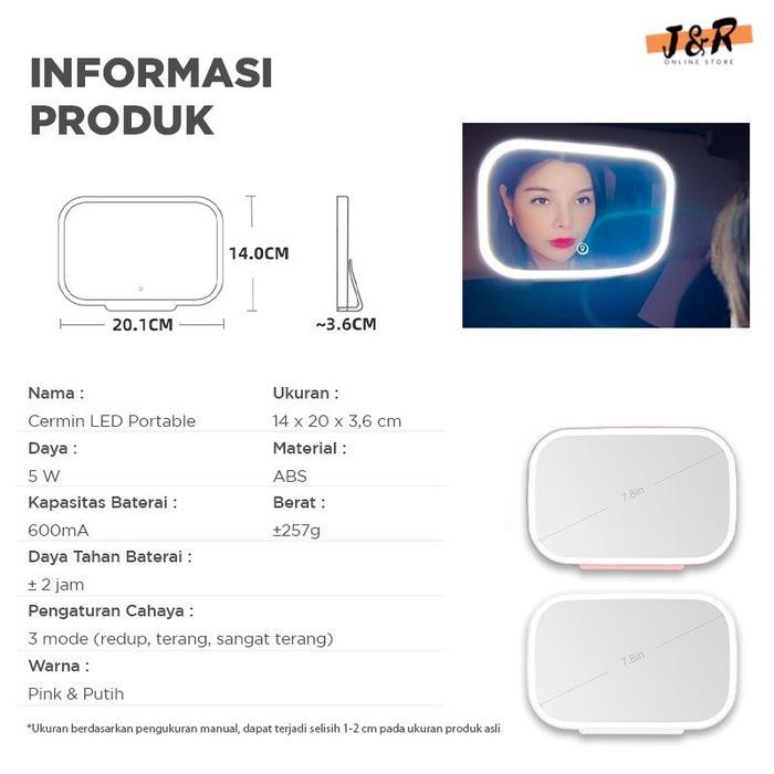 8n7y- Cermin Make Up Led Mobil / Car Sunvisor Led Make Up Mirror