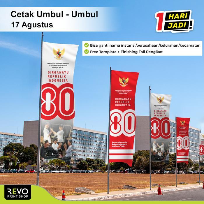 Umbul umbul bendera Hut RI/Spanduk Hut RI/Spanduk Kain/Spanduk 17an