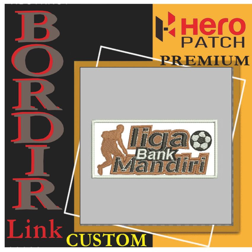 HP-411 PATCH BORDIR LOGO/EMBLEM LIGA BANK MANDIRI SEPAKBOLA