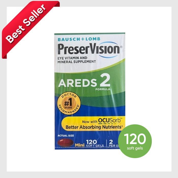 AREDS 2 PreserVision Bausch + Lomb - 120 Softgels; 100% Ori USA Impor