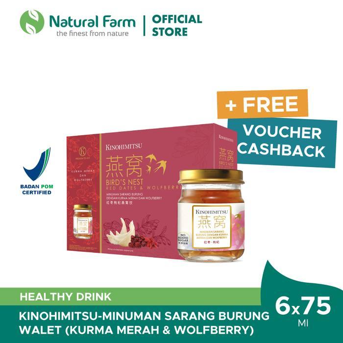 Kinohimitsu Bird's Nest Red Dates & Wolfberries 75ml - 6 Botol