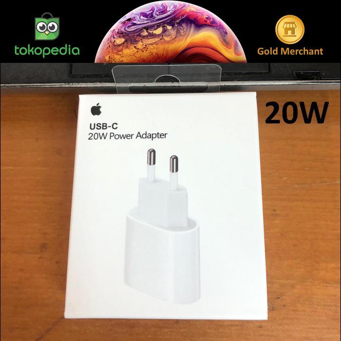 (Original) Usb-C 20W Power Adapter Iphone Fast Charger Ibox Resmi