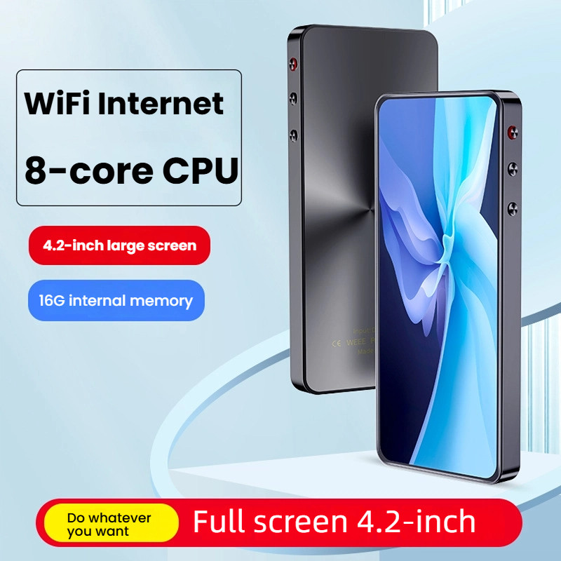 4.2 Inch HD WIFI 16GB MP3 Player Bluetooth 5.0 Touch Screen HIFI Metal MP4 Music Player Support