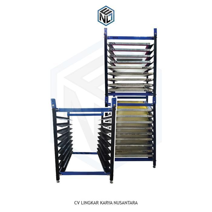 Rak screen Sablon Rubber Plastisol kaos