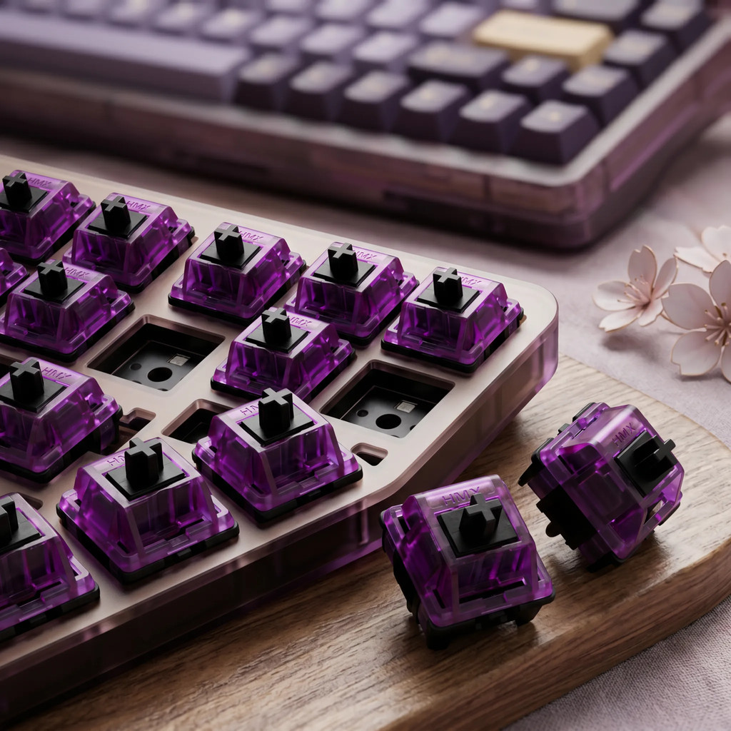 HMX Cthulhu Linear Switch Pre Lubed 5Pin M1 Stem Hot Swap Mechanical Keyboard Switches for Custom