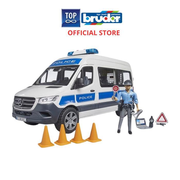 Bruder 2683 - Diecast 1: 16 Mainan Miniatur Mobil Polisi - MB Sprinter Police emergency vehicle with